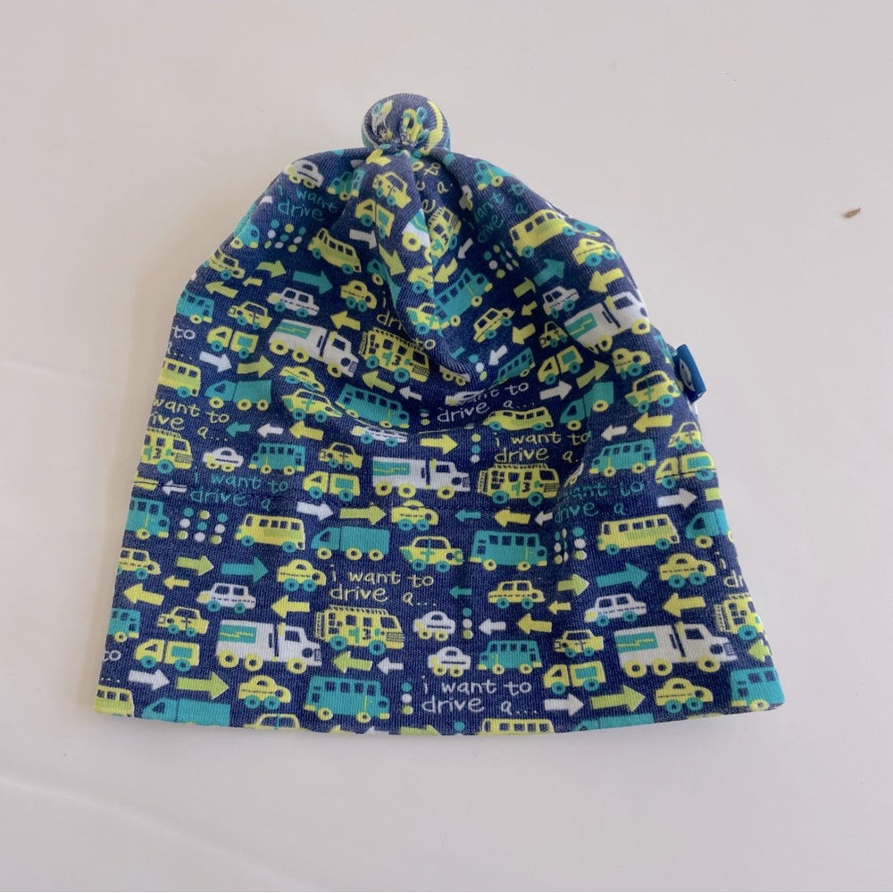 Zutano Blue Traffic Rib Single-Knot Beanie
